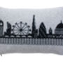 London Skyline Cushion In Knitted Lambswool, thumbnail 4 of 4