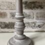 31cm Grey Washed Wood Bedside Table Lamp Light Natural Beige Shade, thumbnail 5 of 9