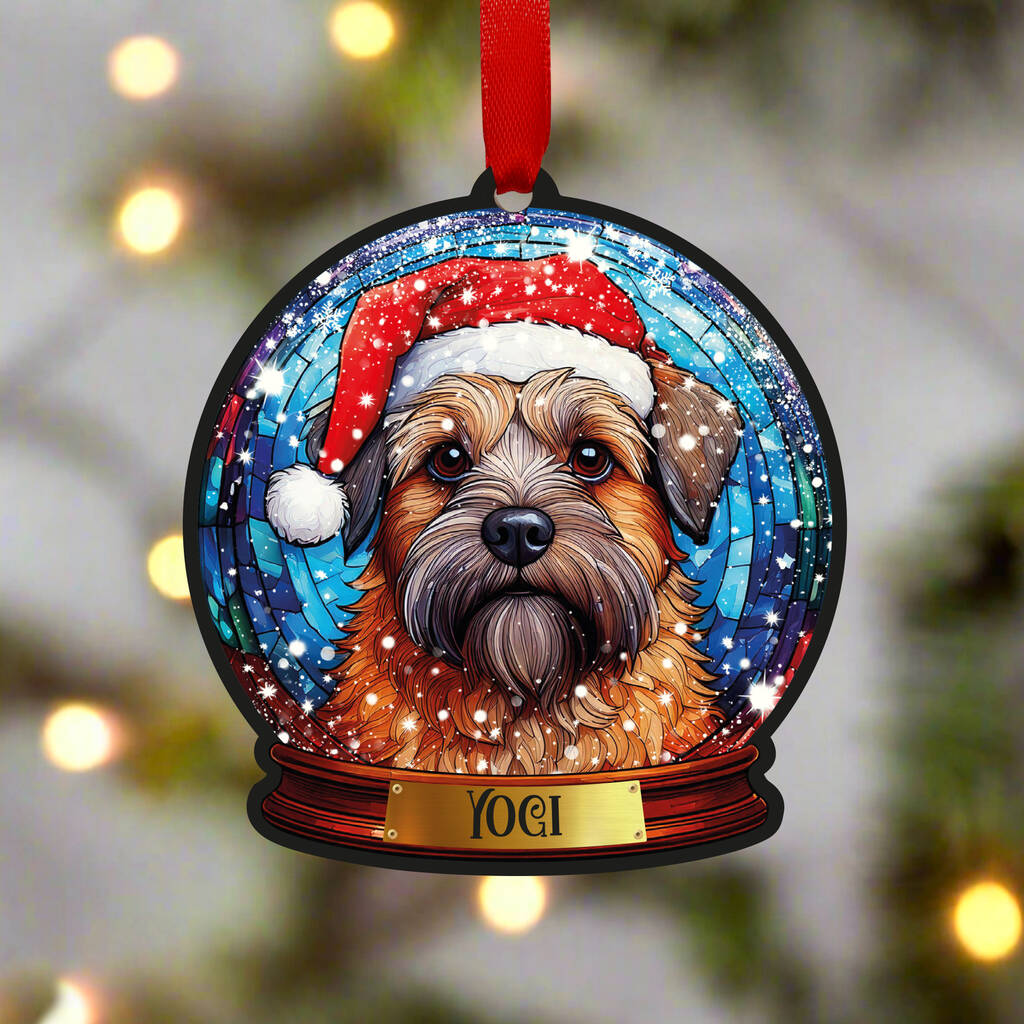 Border Terrier Dog Tree Decoration, 1 of 2