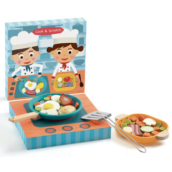 Wooden Pretend Play Toy Cooking Set, 2 of 7