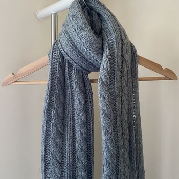 Soft Chunky Scarf, Knitted Scarf, 2 of 7