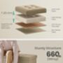 Foldable Storage Bench With High Load Capacity, thumbnail 8 of 9