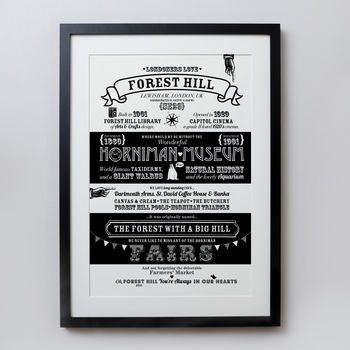 Forest Hill, London Typography Location Print, 2 of 2