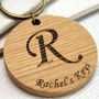 Personalised Initial Wooden Keyring, thumbnail 2 of 5