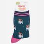 Jack Russell Terriers Dogs Bamboo Socks Women's Green, thumbnail 4 of 4