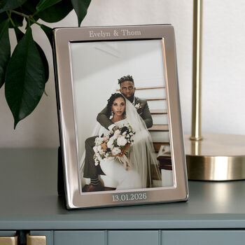 Personalised Classic Silver Plated Picture Frame, 5 of 9