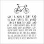 'Give A Man/Woman A Bike' Enamel Mug, thumbnail 3 of 10