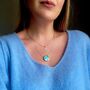 14k Gold Vermeil Night Sky Pendant In Turquoise, thumbnail 1 of 6
