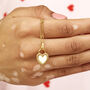 Gold Plated Double Sided Heart Beaded Necklace, thumbnail 3 of 7