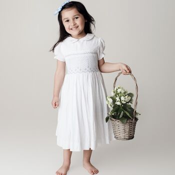 Hand Smocked Traditional Special Occasion Dress, 2 of 8