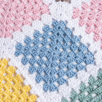 Granny Square Blanket Easy Crochet Kit, 5 of 8