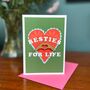 'Bestie For Life' Best Friend Card, thumbnail 2 of 3
