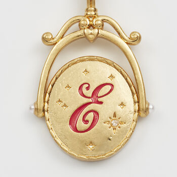 Initial Gold Spinner Necklace, 6 of 12