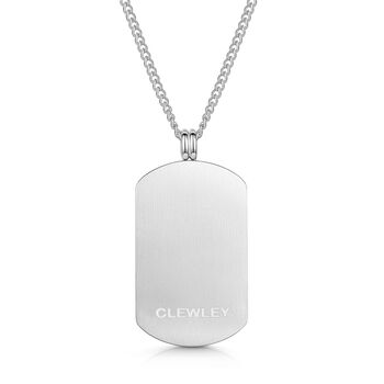 Large Dog Tag With Plate Stainless Steel, 6 of 6