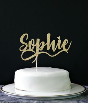 Personalised Birthday Cake Topper With Any Name And Age, 4 of 6