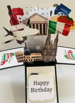 Personalisable Rome Themed 3D Greeting/Gift Card, 2 of 7