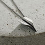 Men's Oxidised Sterling Silver Paper Plane Necklace, thumbnail 1 of 3