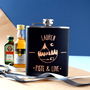 Personalised Piste And Love Skiing Hip Flask, thumbnail 1 of 3