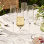 Set Of Four Ribbed Vintage Champagne Flutes, thumbnail 1 of 4