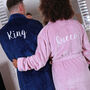 Personalised Soft Fleece Dressing Gown, thumbnail 3 of 12