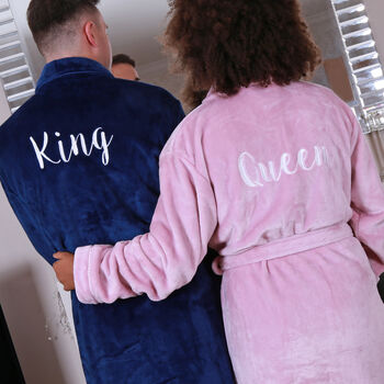 Personalised Soft Fleece Dressing Gown, 3 of 12