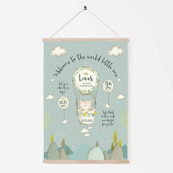 Personalised Keepsake Birth Print Spring Balloon, 4 of 6