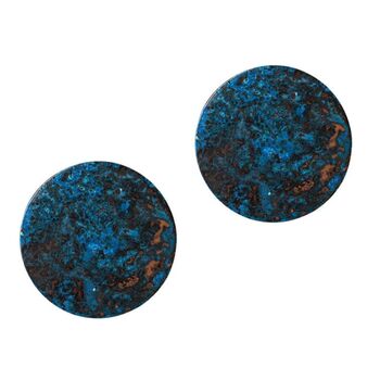 Handmade Solid Copper Verdigris Patina Coaster Set, Set Of Two, 3 of 3