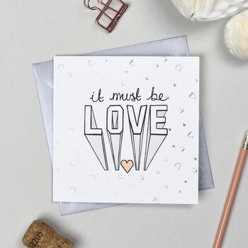 'It Must Be Love' Greeting Card, 2 of 3
