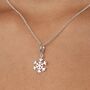 Sterling Silver Snowflake Charm Necklace, thumbnail 1 of 10