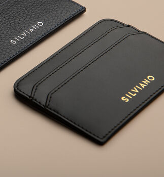 Silviano Card Holder In Smooth Black, 4 of 4