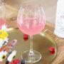 Personalised Engraved Wildflower Balloon Gin Glass, thumbnail 1 of 5