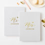 Personalised Mr And Mrs Foiled Notebook Pair, thumbnail 2 of 7