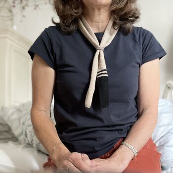 Women's Cashmere Triangle Neck Scarf, 3 of 11