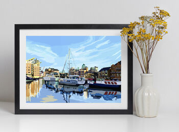 Limehouse Basin Marina Illustration Art Print, 3 of 3