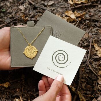 Spirit Of Water Necklace Gold, 2 of 10