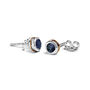 Handmade Sterling Silver Sapphire Stud Earrings, thumbnail 4 of 5