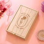 Personalised Birth Flower Wooden Mirror Jewellery Box, thumbnail 1 of 12