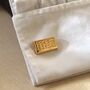 Gold Bar Cufflinks Gift For Men 316 L Stainless Steel Luxury Accessory, thumbnail 6 of 7