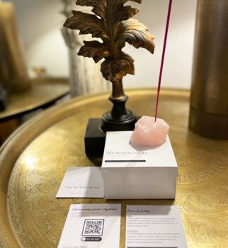 Rose Quartz Crystal Incense Holder Gift Boxed, 2 of 8