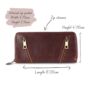 Large Leather Zip Around Purse, thumbnail 4 of 4