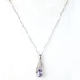 Pointed Teardrop Crystal Pendant Necklace, thumbnail 2 of 7