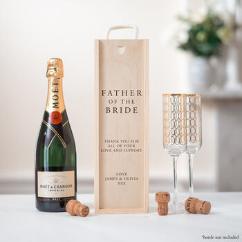 Personalised Father Of The Bride / Groom Bottle Gift Box, 3 of 8