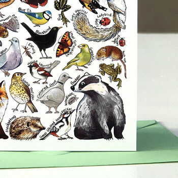 Garden Wildlife Of Britain Greeting Card, 5 of 8