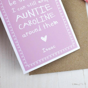 My Fingers May Be Small But… Cute Auntie Card, 2 of 6