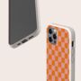 Y2k Orange Check Biodegradable Phone Case, thumbnail 4 of 8