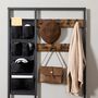 Rack Stand Bench Shelves Storage Unit With Hooks, thumbnail 6 of 9