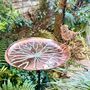 Copper Lily Pad Bird Bath With Pole, thumbnail 2 of 3