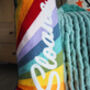 Personalised Rainbow Stripe Christmas Stocking, thumbnail 2 of 4