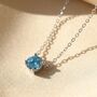 Aquamarine Moissanite Crystal Sterling Silver Necklace, thumbnail 1 of 5