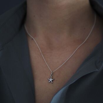 Starfish Necklace In Silver Or Gold, 4 of 6